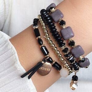 Bohemian Boho Chic Multi-Layer Beaded Bracelet Stack NEW